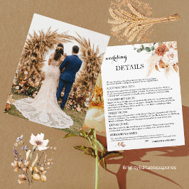 Vorlage für Details zur tropischen Hochzeit im Her