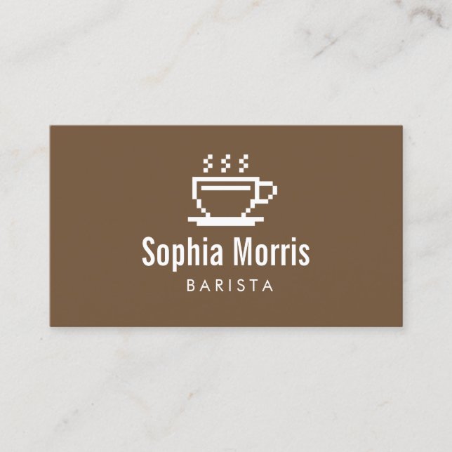 Vorlage für die benutzerdefinierte Barista-Kaffeem Visitenkarte (Vorderseite)