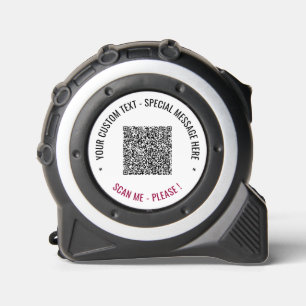 Vorlage für die benutzerdefinierte QR-Code-Textban Maßband