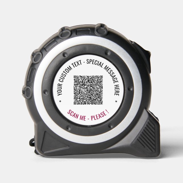 Vorlage für die benutzerdefinierte QR-Code-Textban Maßband (Vorderseite)