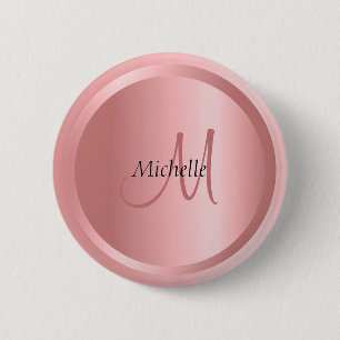 Vorlage für die benutzerdefinierte Rose Gold Mono Button