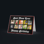 Vorlage für die beste Geburtstagsfotografie<br><div class="desc">Passen Sie diese beste Mama Foto Collage Geburtstag Grußkarte Design zu feiern mit Ihrer Lieblingsmutter. Ein wunderbares Geschenk, um ihr Lächeln an ihrem besonderen Tag zu machen! Das Design umfasst eine Auswahl an quadratischen Fotos. Fügen Sie Ihre eigene Nachricht in die Karte ein. Fügen Sie zehn Ihrer Lieblings-Fotos mit den...</div>