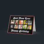 Vorlage für die beste Geburtstagsfotografie<br><div class="desc">Passen Sie diese beste Mama Foto Collage Geburtstag Grußkarte Design zu feiern mit Ihrer Lieblingsmutter. Ein wunderbares Geschenk, um ihr Lächeln an ihrem besonderen Tag zu machen! Das Design umfasst eine Auswahl an quadratischen Fotos. Fügen Sie Ihre eigene Nachricht in die Karte ein. Fügen Sie zehn Ihrer Lieblings-Fotos mit den...</div>