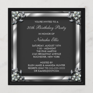 Vorlage für die Black Birthday-Party Einladung