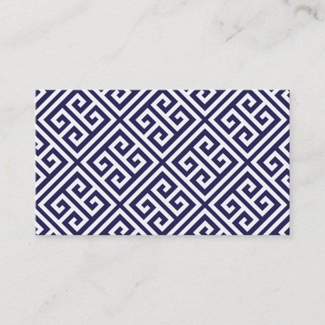 Vorlage für die blaue griechische Hauptkarte für d Visitenkarte (Vorderseite)