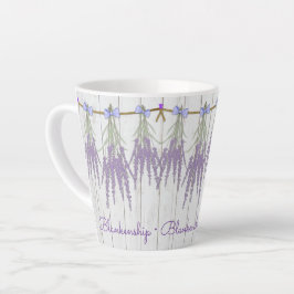Vorlage für die Blume der rustikalen Lavendel Milchtasse
