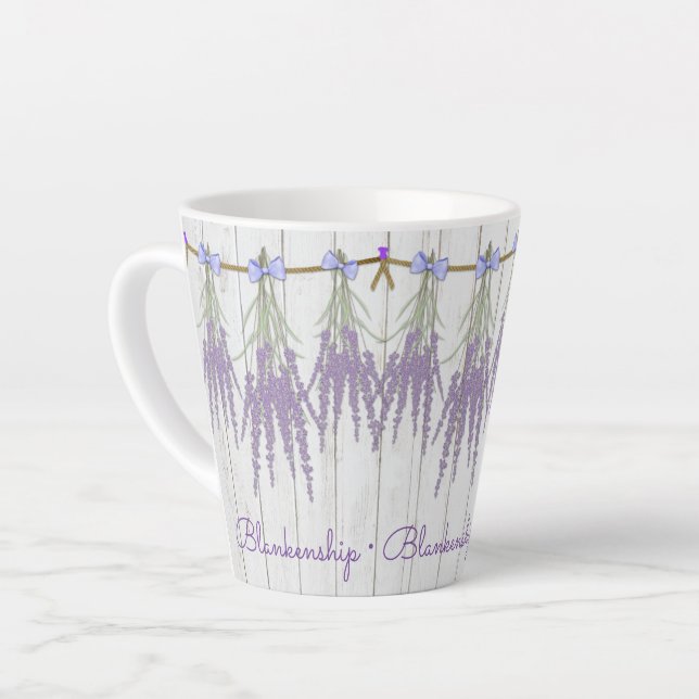 Vorlage für die Blume der rustikalen Lavendel Milchtasse (Linke Ecke)
