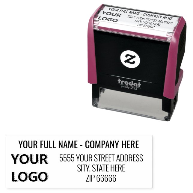 Vorlage für die Briefmarke personalisierter Logos  Permastempel (Beispiel)