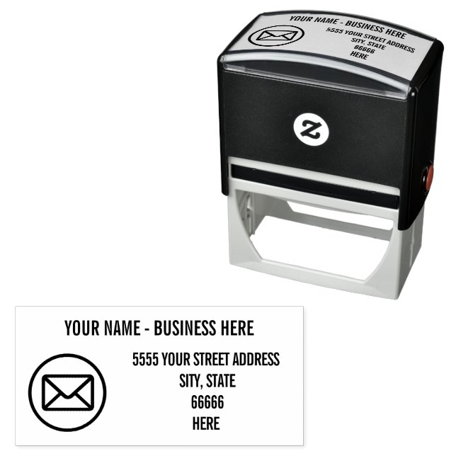 Vorlage für die Briefmarke von Designernamen Permastempel (Beispiel)