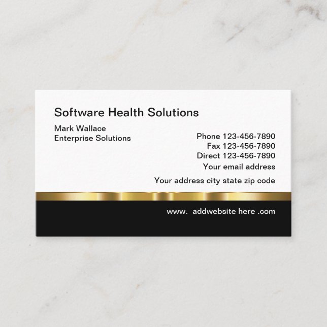 Vorlage für die Business Card im Gesundheitsbereic Visitenkarte (Vorderseite)