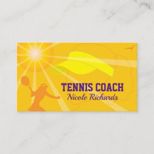 Vorlage für die Business-Karte des Tennistraining Visitenkarte
