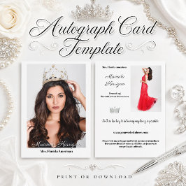 Vorlage für die Darstellung der Foto-Autogrammkart