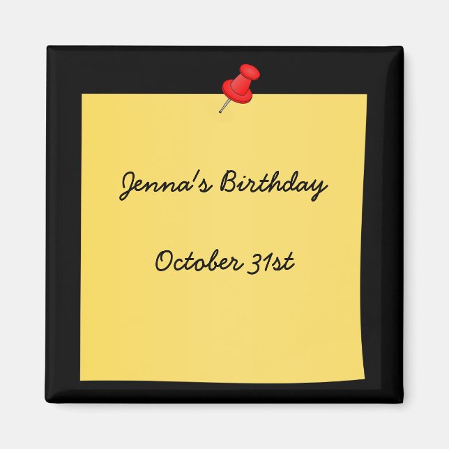 Vorlage für die Erinnerung nach der Eingabe, ferti Magnet (Vorne)