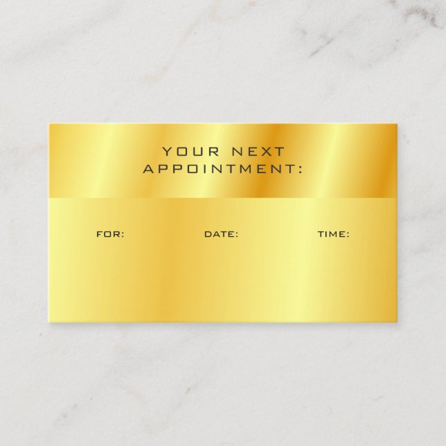 Vorlage für die Erinnerung von Metallic Gold Look Terminkarte (Vorderseite)