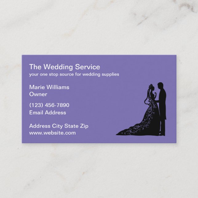 Vorlage für die Erstellung von Hochzeitstiteln für Visitenkarte (Vorderseite)