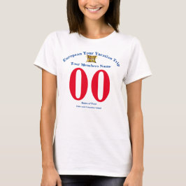 Vorlage für die Europäische Reise-Tour Jersey T-Shirt