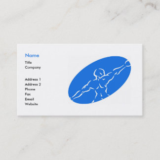 Vorlage für die Fitness Business Card - blau Visitenkarte