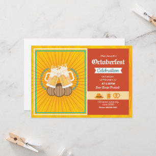 Vorlage für die Flyer der Oktoberfest-Party Einlad