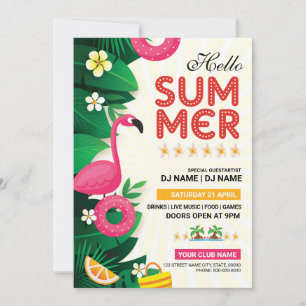 Vorlage für die Flyer der Summer Party Einladung