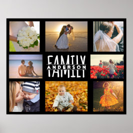 Vorlage für die Fotocollage-DIY-Familie | Name V2  Poster