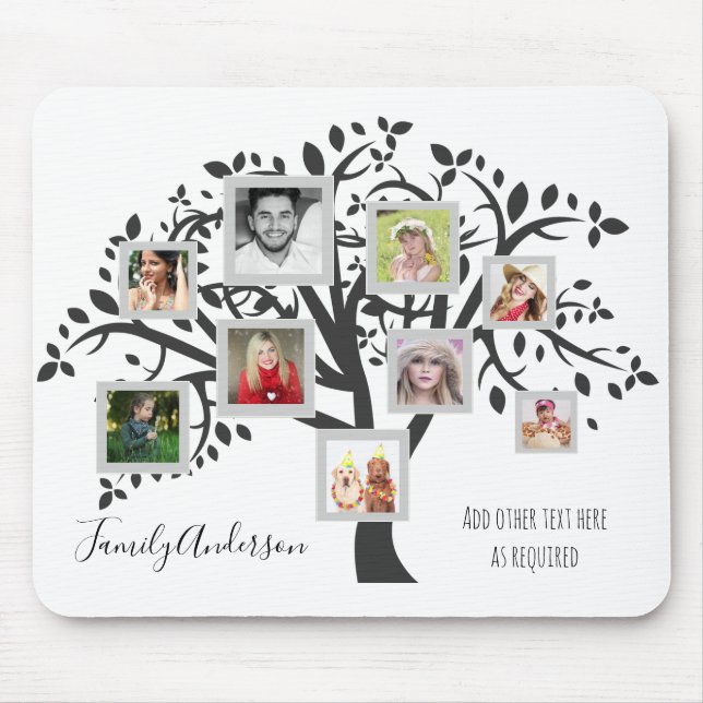 Vorlage für die Fotocollage-Familie Personalisiert Mousepad (Vorne)