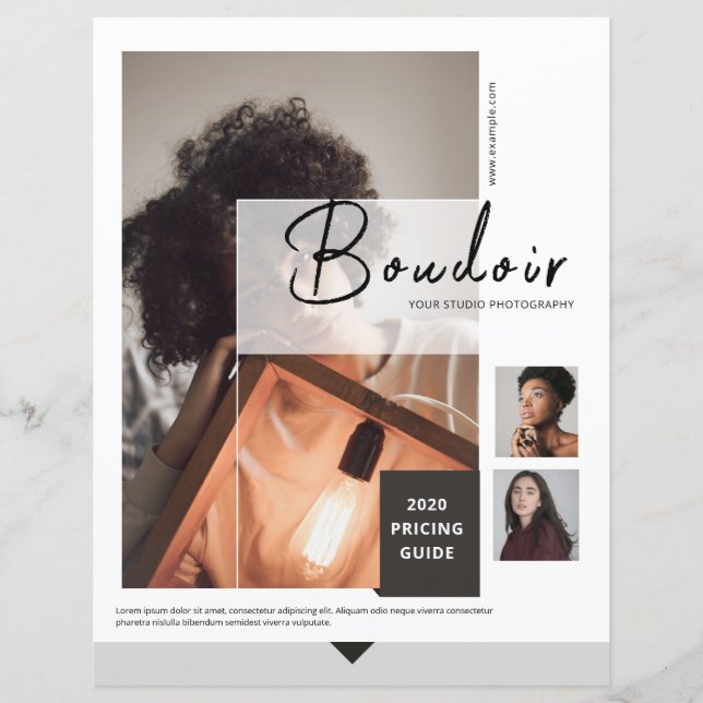 Vorlage für die Fotopreisliste (Vorderseite)