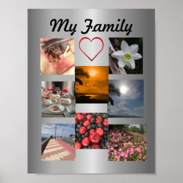 Vorlage für die Fotosammlung in der Familie für 8  Poster