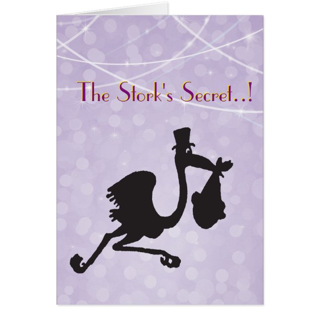 Vorlage für die geheime Stork Baby-Lieferung Retro (Vorne)