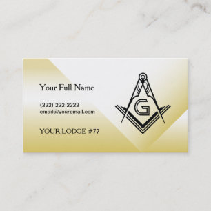 Vorlage für die Gold Masonic Business Card   Freim Visitenkarte