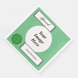 Vorlage für die grüne Blume von Multifunktionsleis Serviette