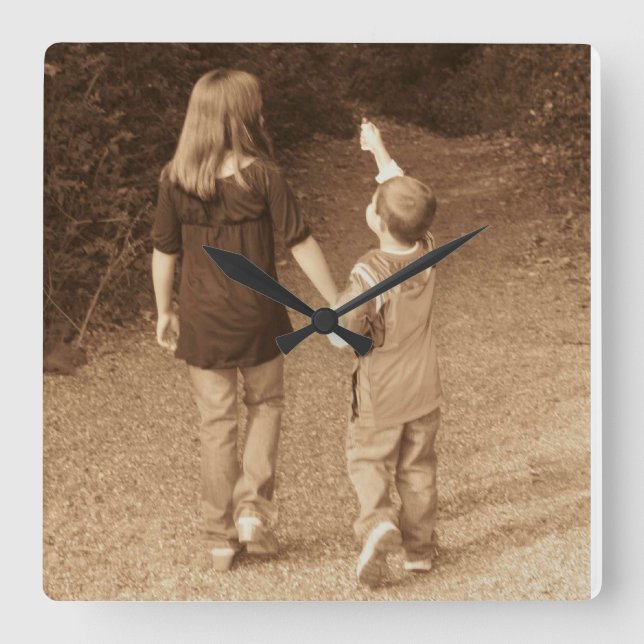 Vorlage für die Kinderuhr-FOTOS Quadratische Wanduhr (Vorderseite)