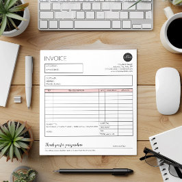 Vorlage für die Minimalistischen Kuchenabrechnunge Notizblock