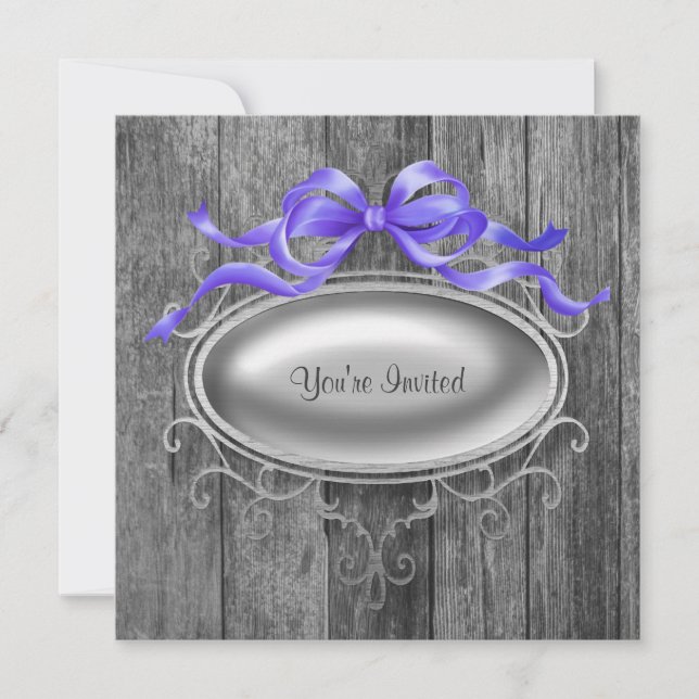 Vorlage für die Party Einladung von Edelholz (Vorderseite)