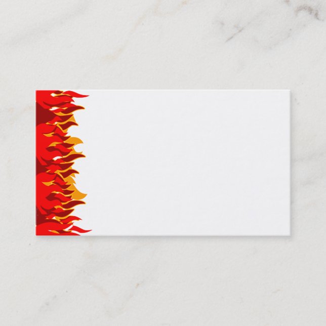 Vorlage für die Red Flames Business Card Visitenkarte (Vorderseite)