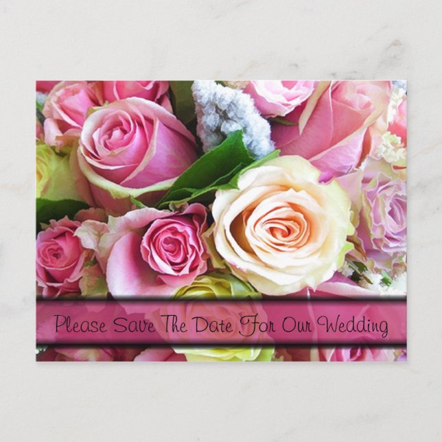 Vorlage für die Rose nach der Karte Save the Date (Vorderseite)
