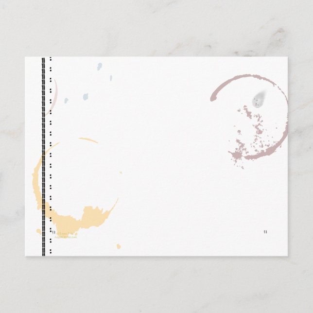 Vorlage für die Schreibmaschine Grunge Coffe Stain Postkarte (Vorderseite)