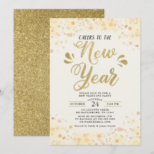 Vorlage für die Silvesterausgabe der Party Einladu