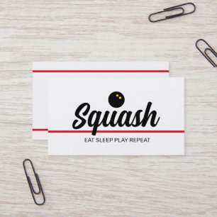 Vorlage für die Squash-Visitenkarte Visitenkarte