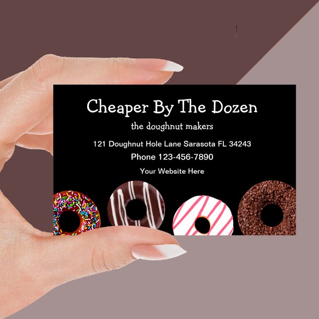 Vorlage für die Trendy Doughnut Shop Business Card Visitenkarte (Von Creator hochgeladen)