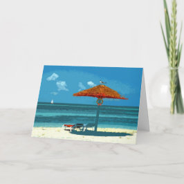 Vorlage für die Tropical Beach-Weihnachtskarte