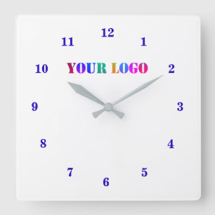 Vorlage für die unternehmensspezifische Logokombin Quadratische Wanduhr