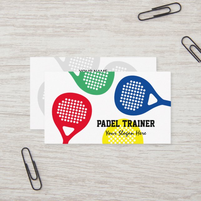 Vorlage für die Visitenkarte des Paddeltrainers (Vorderseite/Rückseite Beispiel)