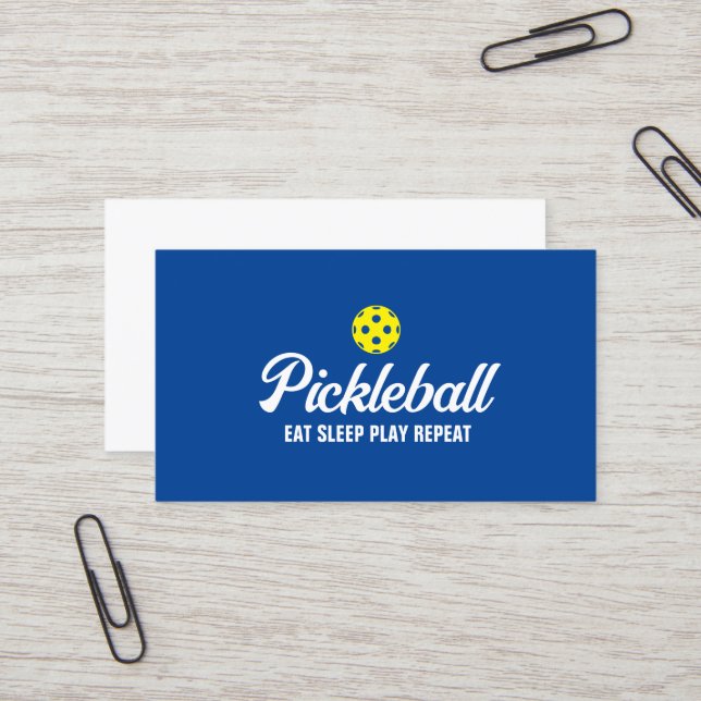 Vorlage für die Visitenkarte für Pickleball-Traine (Vorderseite/Rückseite Beispiel)
