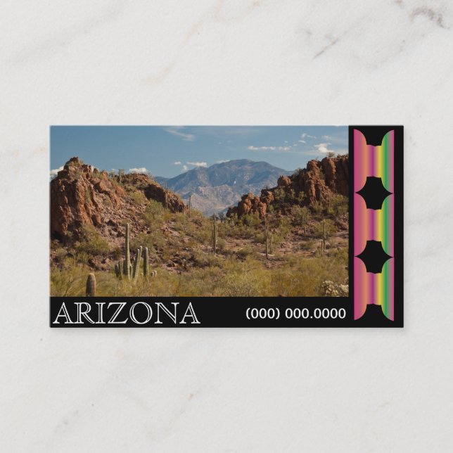 Vorlage für die Visitenkarte von Arizona (Vorderseite)