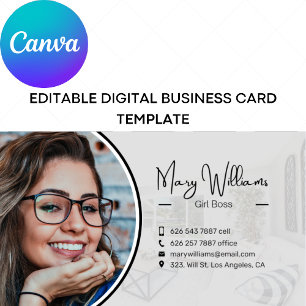 Vorlage für digitale Visitenkarten von Canva Visitenkarte
