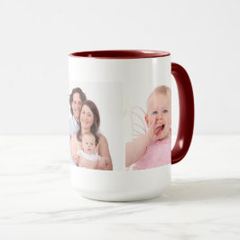 Vorlage für drei Fotos Personalisiert Tasse