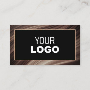 Vorlage für dunkelbraune Holzstil-Logo Visitenkarte