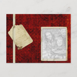 Vorlage für ein rotes antikes Tag Postkarte