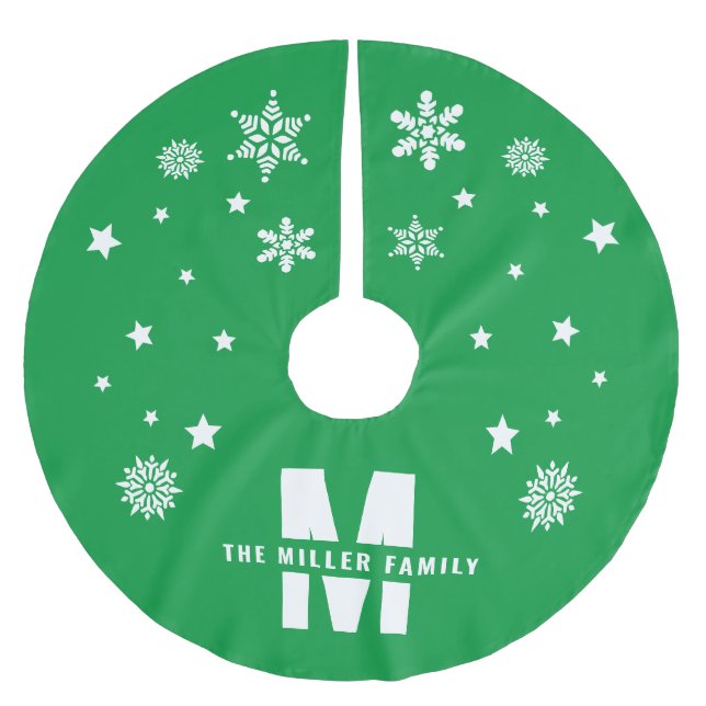 Vorlage für eindeutige benutzerdefinierte Familien Polyester Weihnachtsbaumdecke (Vorderseite)
