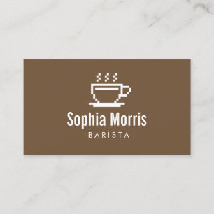 Vorlage für eine benutzerdefinierte Barista-Kaffee Visitenkarte